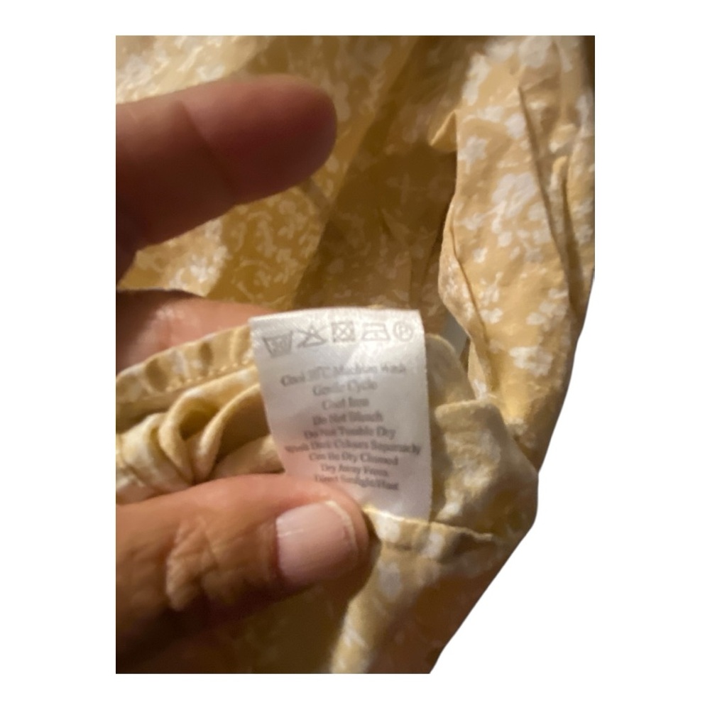 Pure Collection Yellow Floral Button Down Shirt - Picture 4 of 4